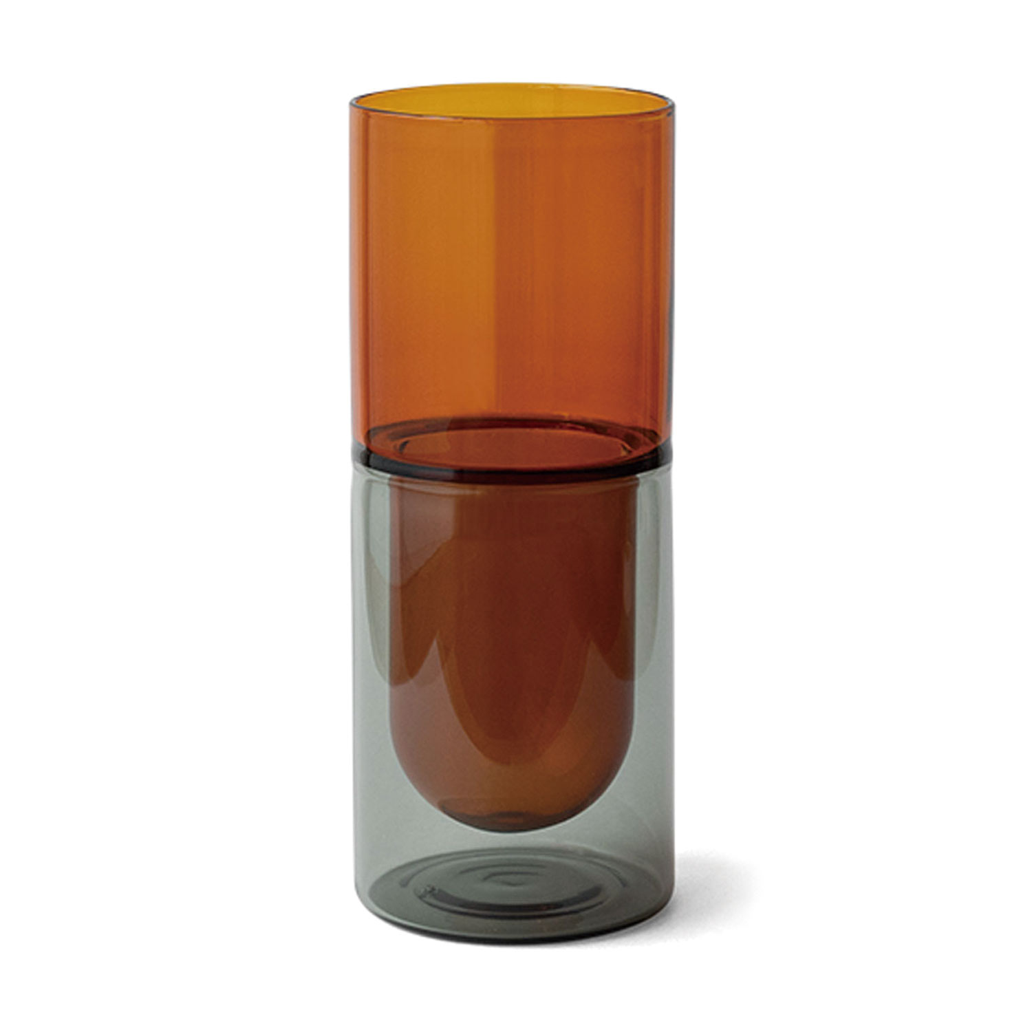 花瓶 amabro アマブロ TWOTONE DW VASE ツートーン ダブルウォール ベース（L） フラワーベース 花器 一輪挿し ガラス 円柱 大きい おしゃれ シンプル 枝物 透明 | amabro | 03