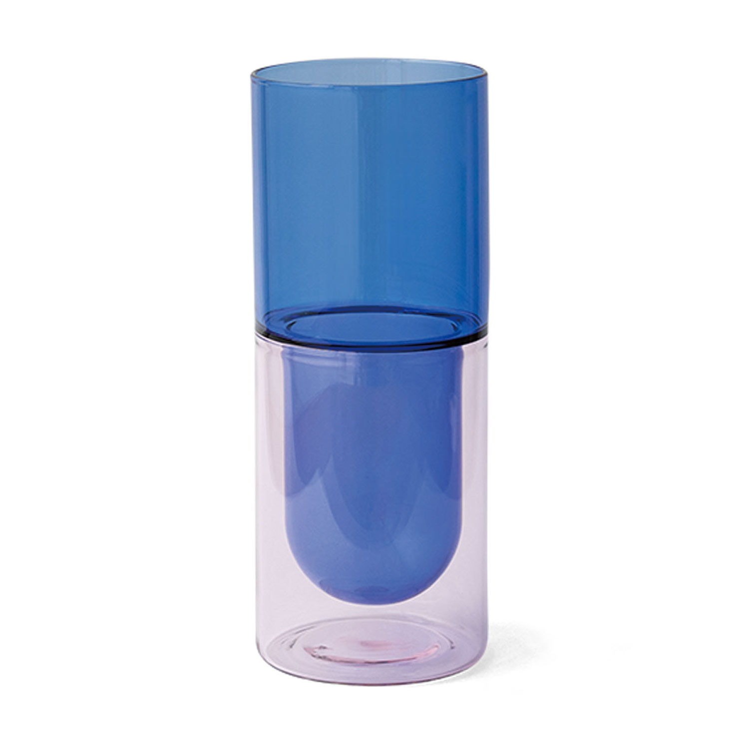 花瓶 amabro アマブロ TWOTONE DW VASE ツートーン ダブルウォール ベース（L） フラワーベース 花器 一輪挿し ガラス 円柱 大きい おしゃれ シンプル 枝物 透明 | amabro | 04