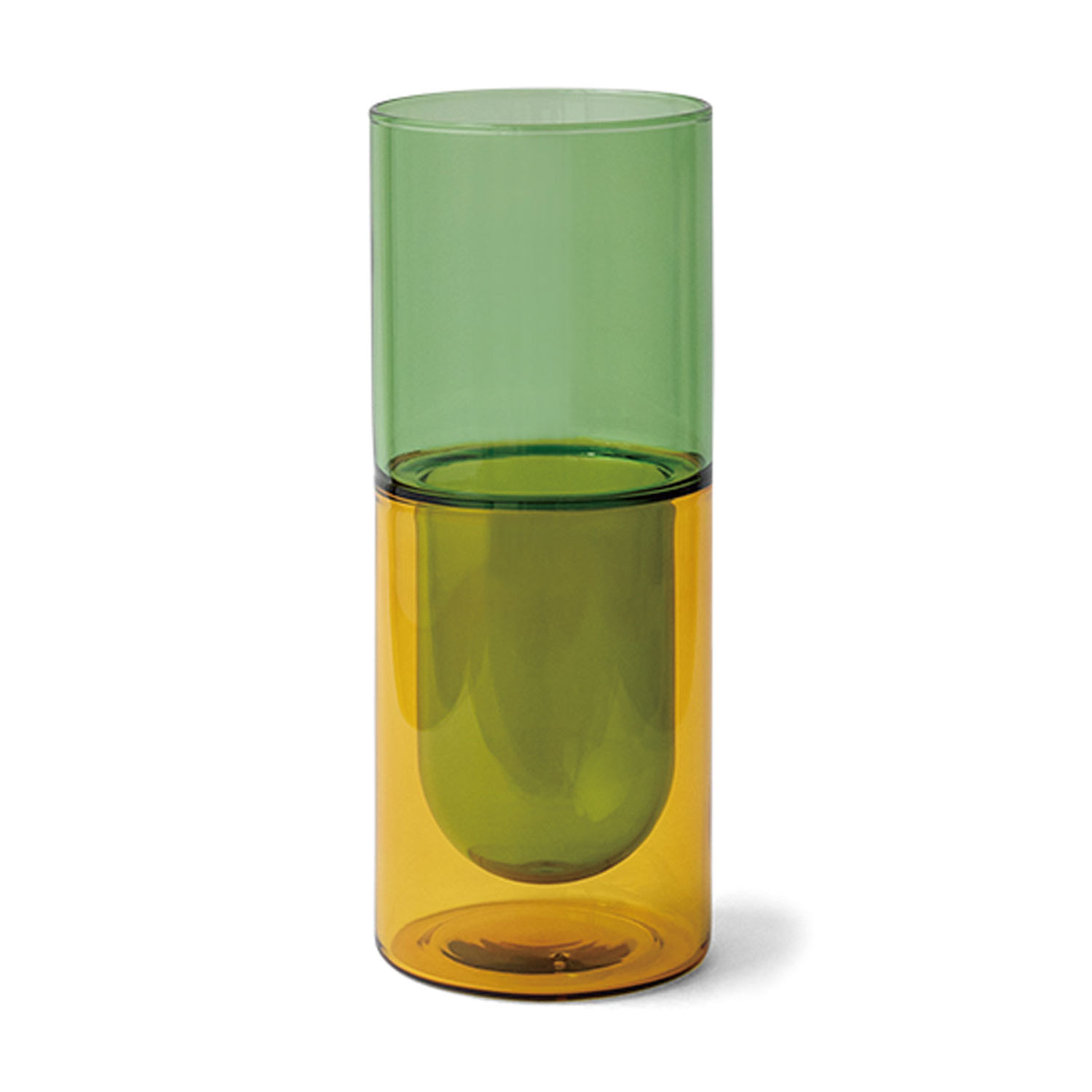 花瓶 amabro アマブロ TWOTONE DW VASE ツートーン ダブルウォール ベース（L） フラワーベース 花器 一輪挿し ガラス 円柱 大きい おしゃれ シンプル 枝物 透明 | amabro | 05