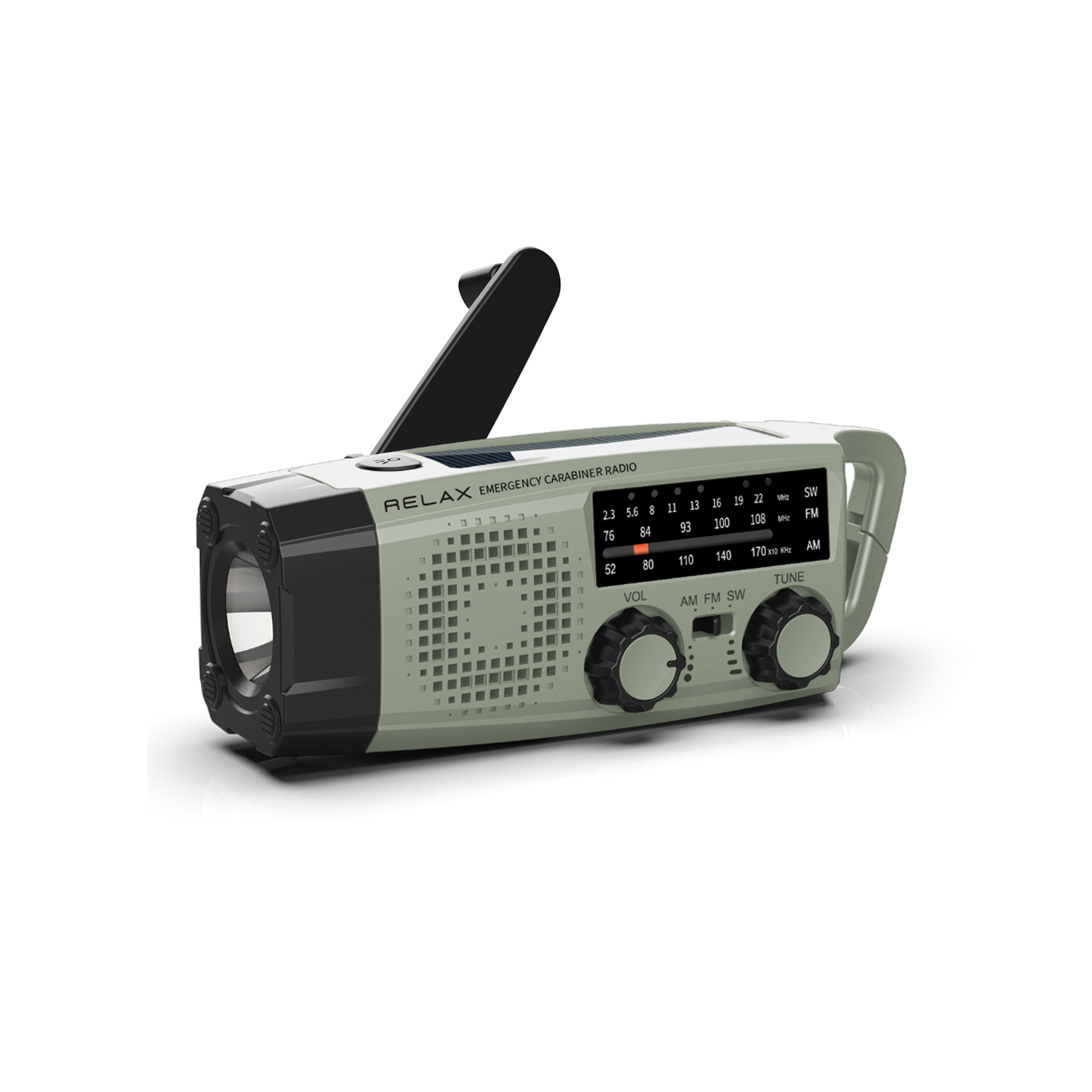防災ラジオ RELAX リラックス エマージェンシー カラビナラジオ 多機能防災カラビナラジオ  懐中電灯 防災グッズ 災害グッズ ポータブルラジオ | RELAX | 03