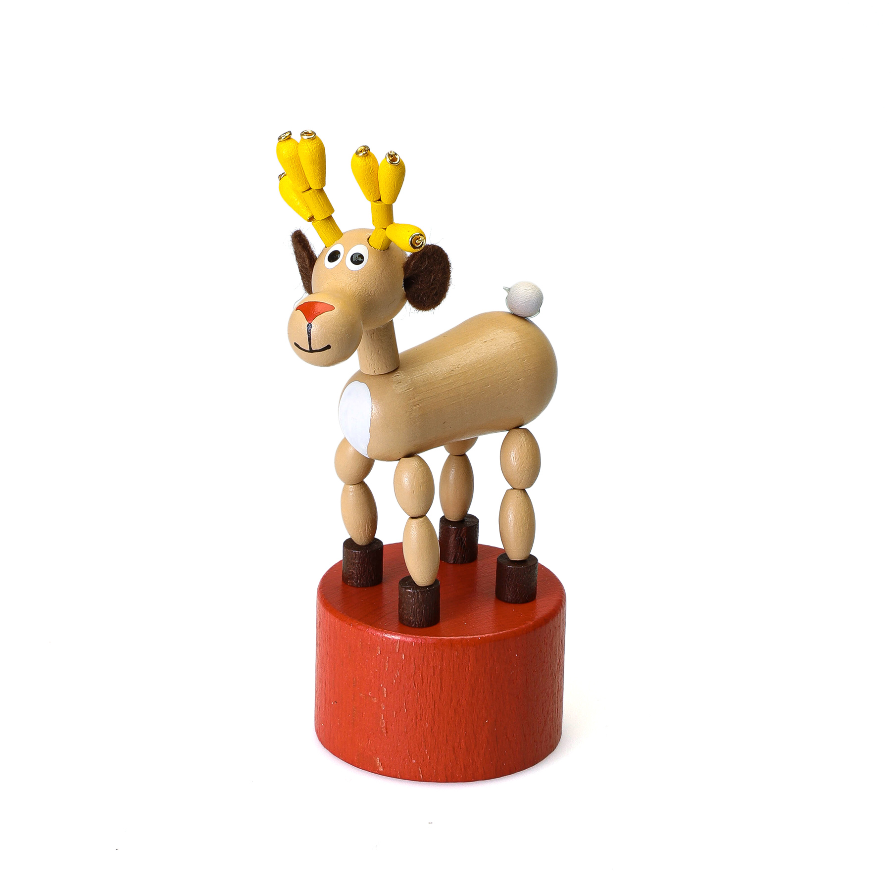 木製 プッシュトイ トナカイ DETOA WOODEN PUSH UP TOY REINDEER
