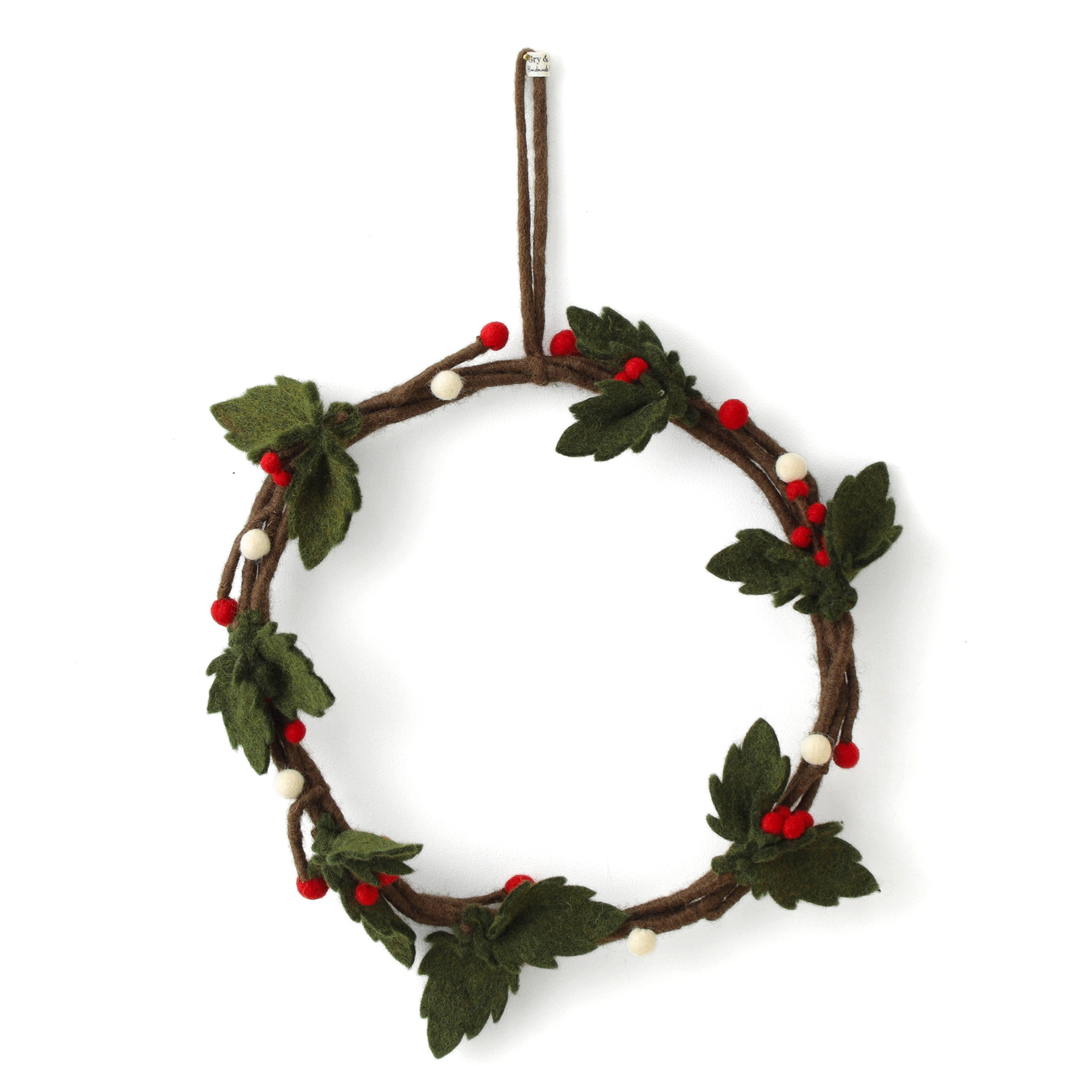 リース フェルト Gry & Sif グライアンドシフ ヒイラギ クリスマスリース 北欧 玄関 壁掛け 飾り オブジェ ハンドメイド 冬飾り |  | 01