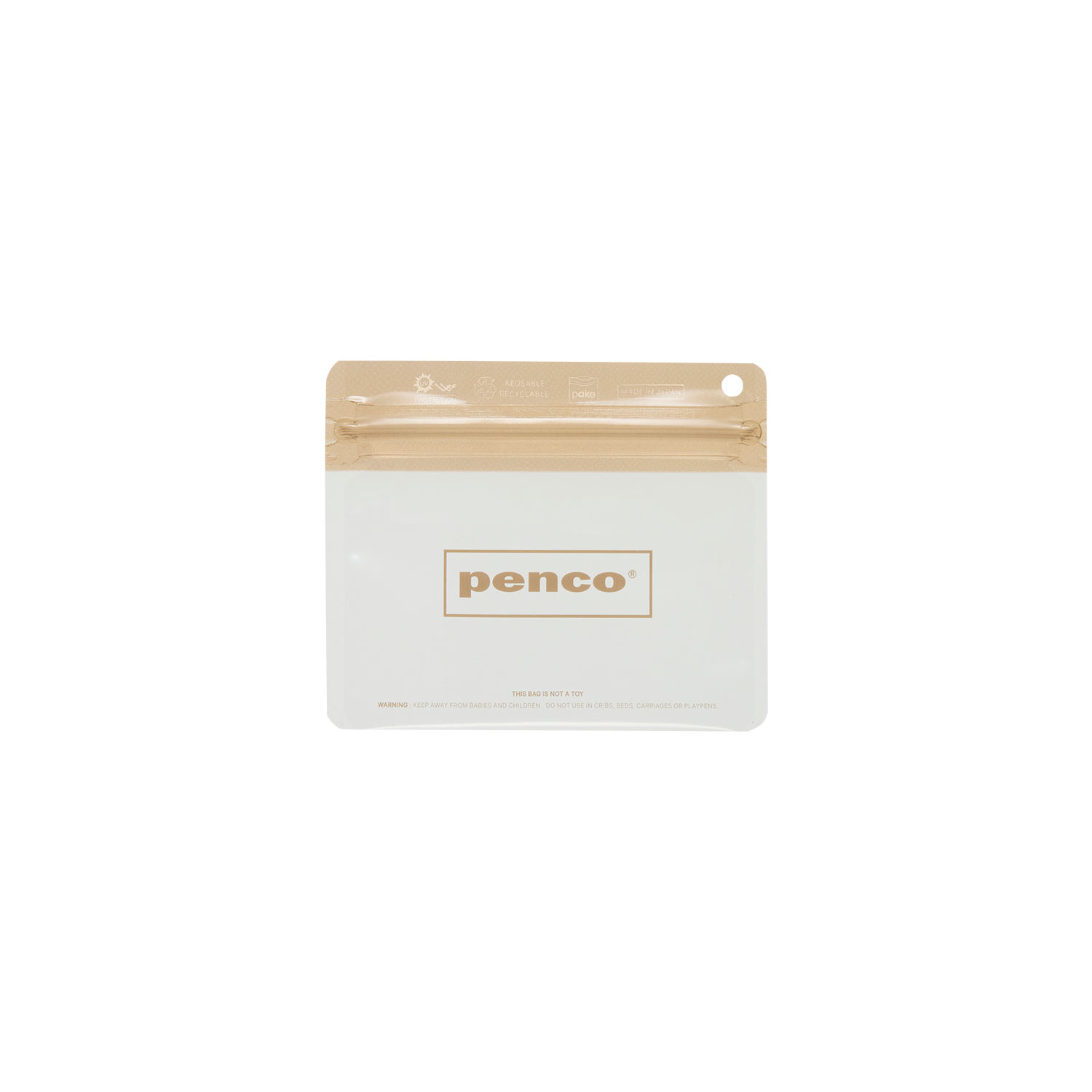 Penco(R)/Pake(R) The Slipper  ペンコ パケ ジッパーバッグ 直営店限定  ジップバッグ ポーチ クリアケース 透明 小物入れ トラベル 旅行 コイン | penco | 01