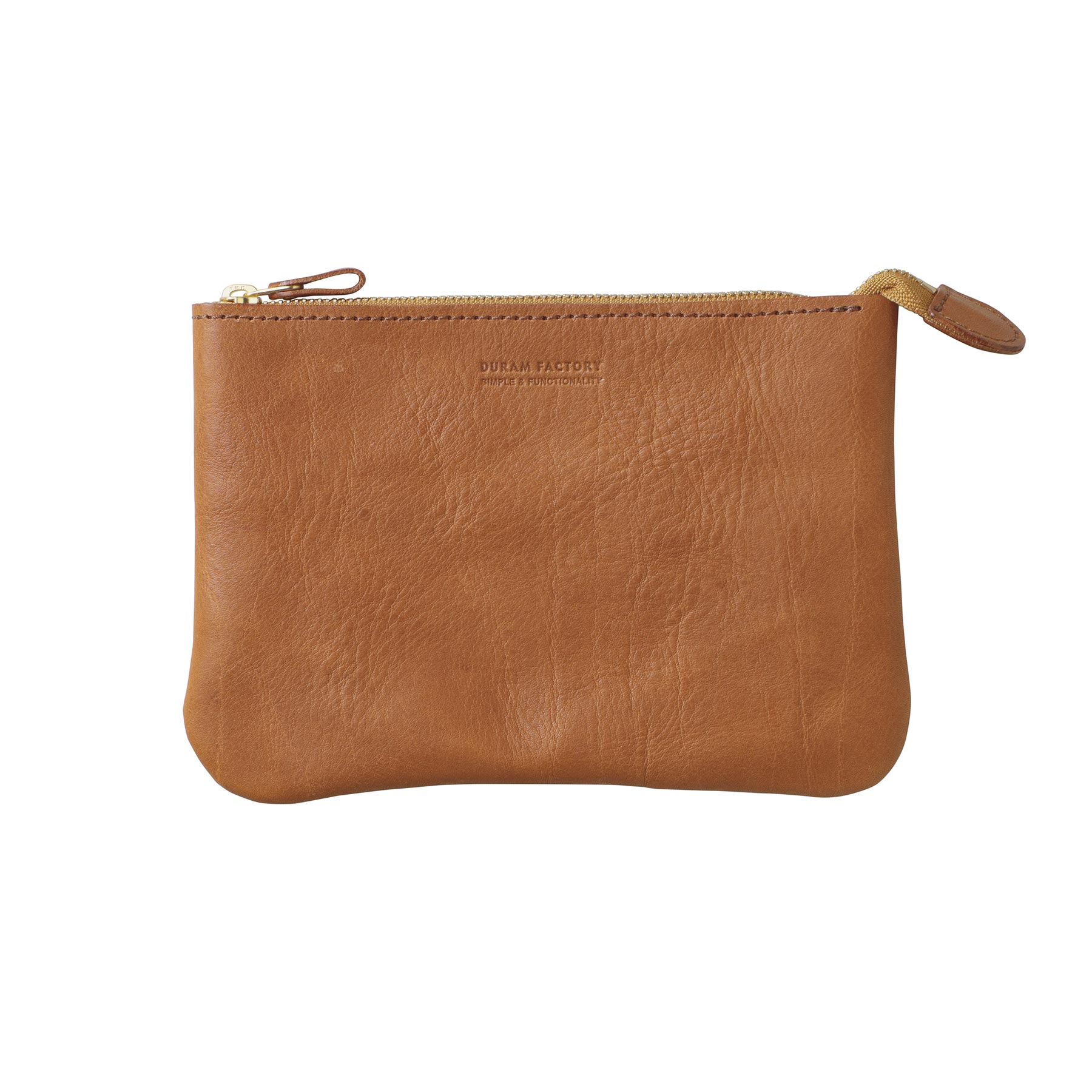 レザー ポーチ 本革 DURAM ドゥラム ファスナーポーチA6 24033 ジッパー 通帳ケース パスポートケース 化粧 メイクポーチ ペンケース | DURAM FACTORY | 02