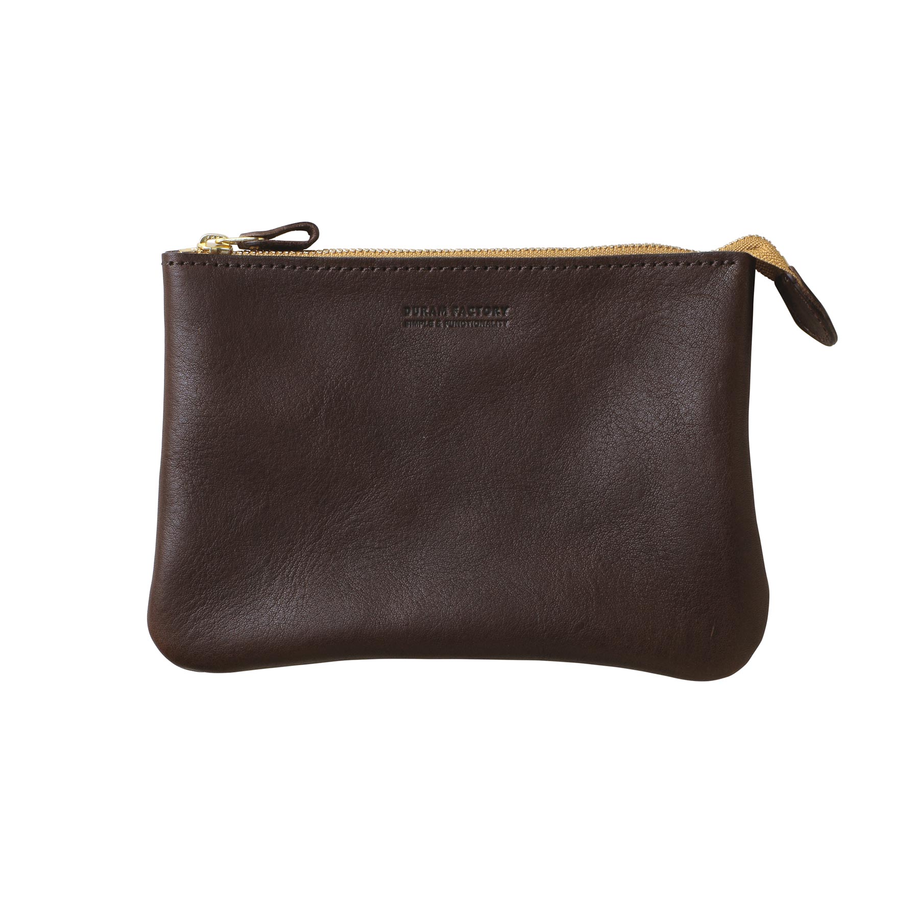 レザー ポーチ 本革 DURAM ドゥラム ファスナーポーチA6 24033 ジッパー 通帳ケース パスポートケース 化粧 メイクポーチ ペンケース | DURAM FACTORY | 03