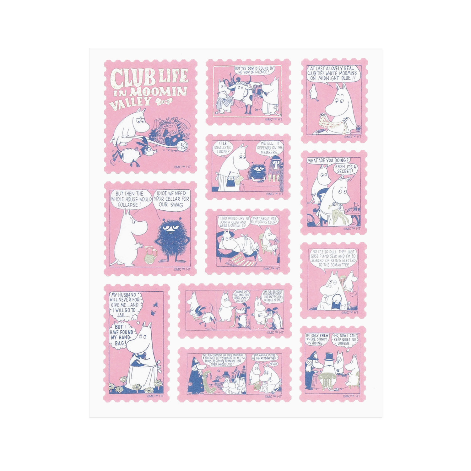 シール MOOMIN ムーミン 切手風シール ステッカー デコレーション ラッピング 手帳アクセサリー | MOOMIN | 01