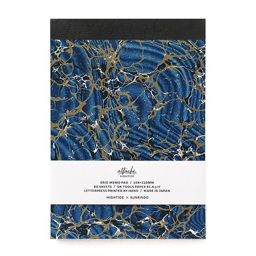 メモ帳 attache アタシェ レタープレスメモパッド A5 ノート 活版印刷 フールス紙 高級 ギフト おしゃれ | HIGHTIDE | 01