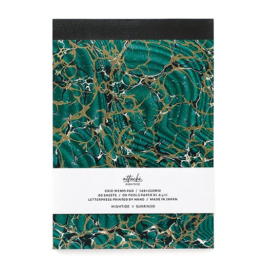 メモ帳 attache アタシェ レタープレスメモパッド A5 ノート 活版印刷 フールス紙 高級 ギフト おしゃれ | HIGHTIDE | 02