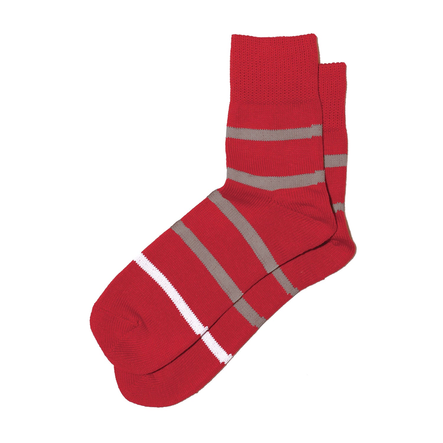 靴下 ソックス メンズ OBSCURE SOCKS M BOUGAINVILLEA オブスキュアソックス ブーゲンビリア （メンズ） 25-28cm 春 夏 ボーダー 日本製 | OBSCURE SOCKS | 02