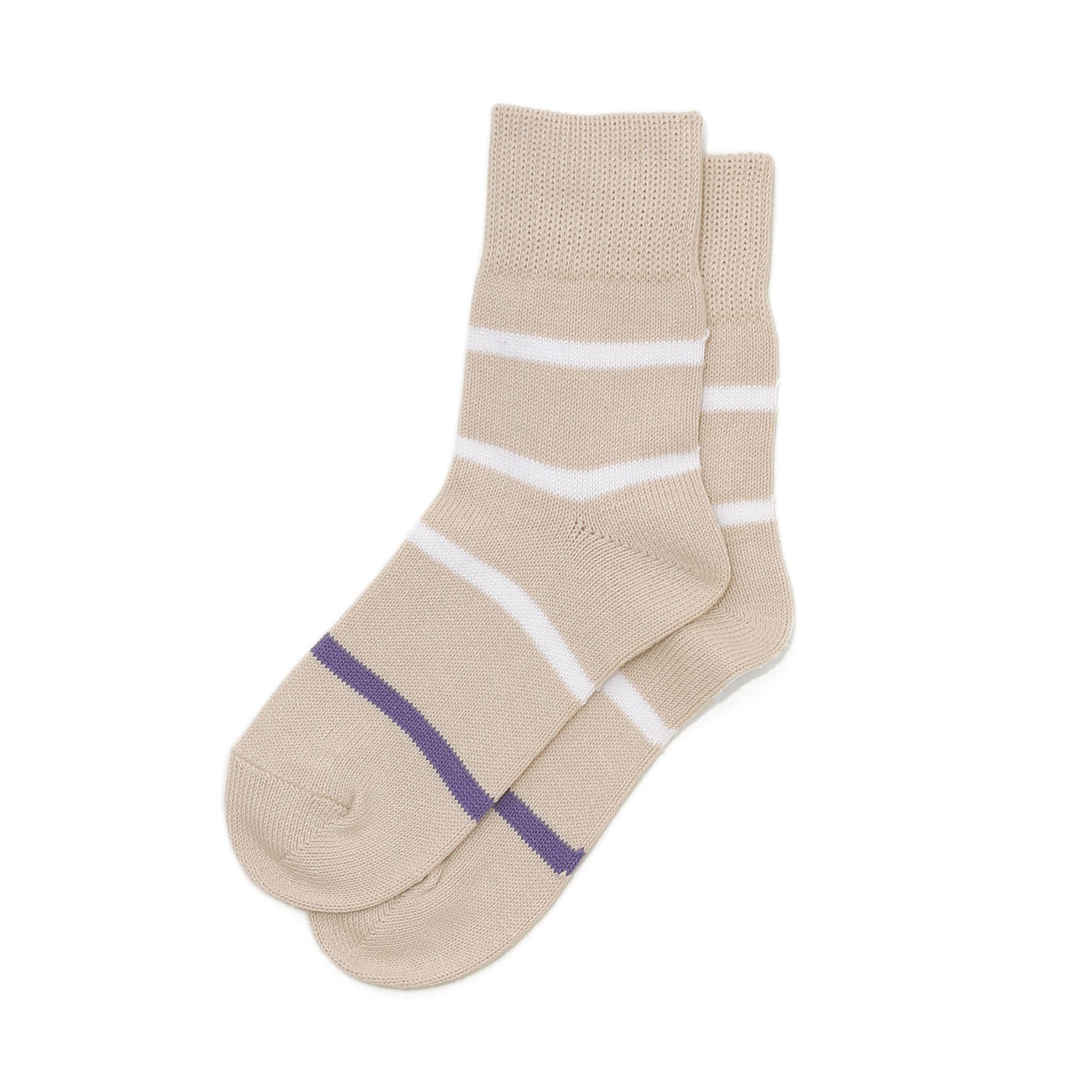 靴下 ソックス レディース OBSCURE SOCKS W BOUGAINVILLEA オブスキュアソックス ブーゲンビリア （レディース） 23-25cm 春 夏 ボーダー 日本製 | OBSCURE SOCKS | 01