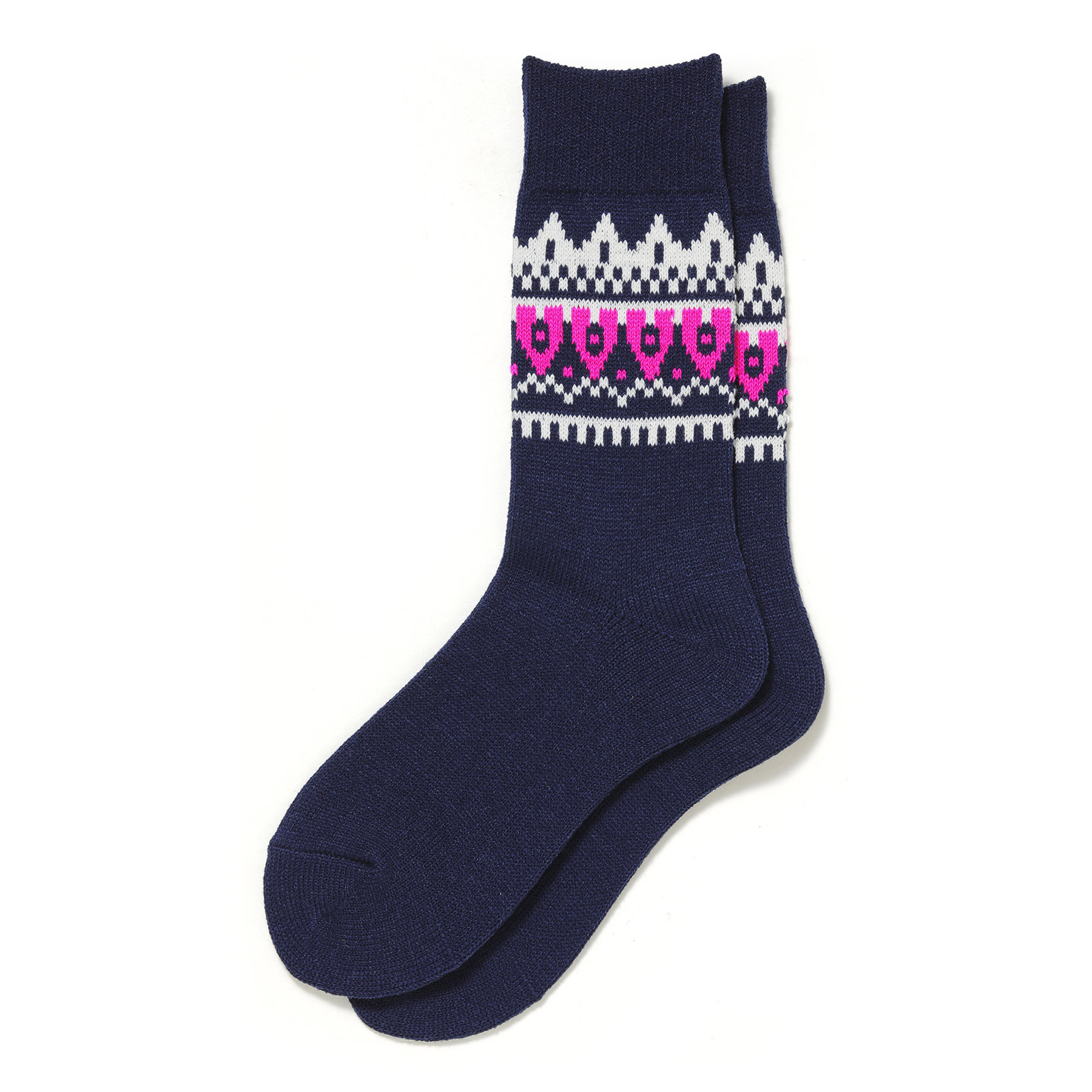 靴下 レディース / OBSCURE SOCKS オブスキュアソックス FREESIA Woman’s フリージア レディース / 23.0cm-25.0cm フェアアイル柄 ローゲージ 日本製 | OBSCURE SOCKS | 04