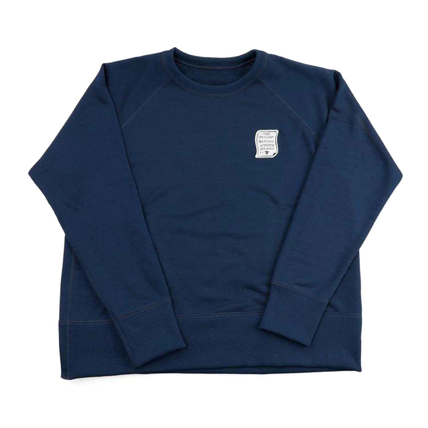 スエット PAPERSKY Fastpacker Sweat Trainer A NV ペーパースカイ ファストパッカー スウェット ワッペン ネイビー トレーナー メンズ レディース | HIGHTIDE | 01