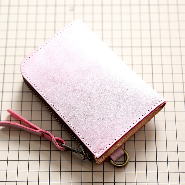 【 訳あり値引き 】 ミニ財布 （ ナチュラル）【 イタリアンレザー 】 レザージー/leather-g】イタリアンレザーのコンパクト財布