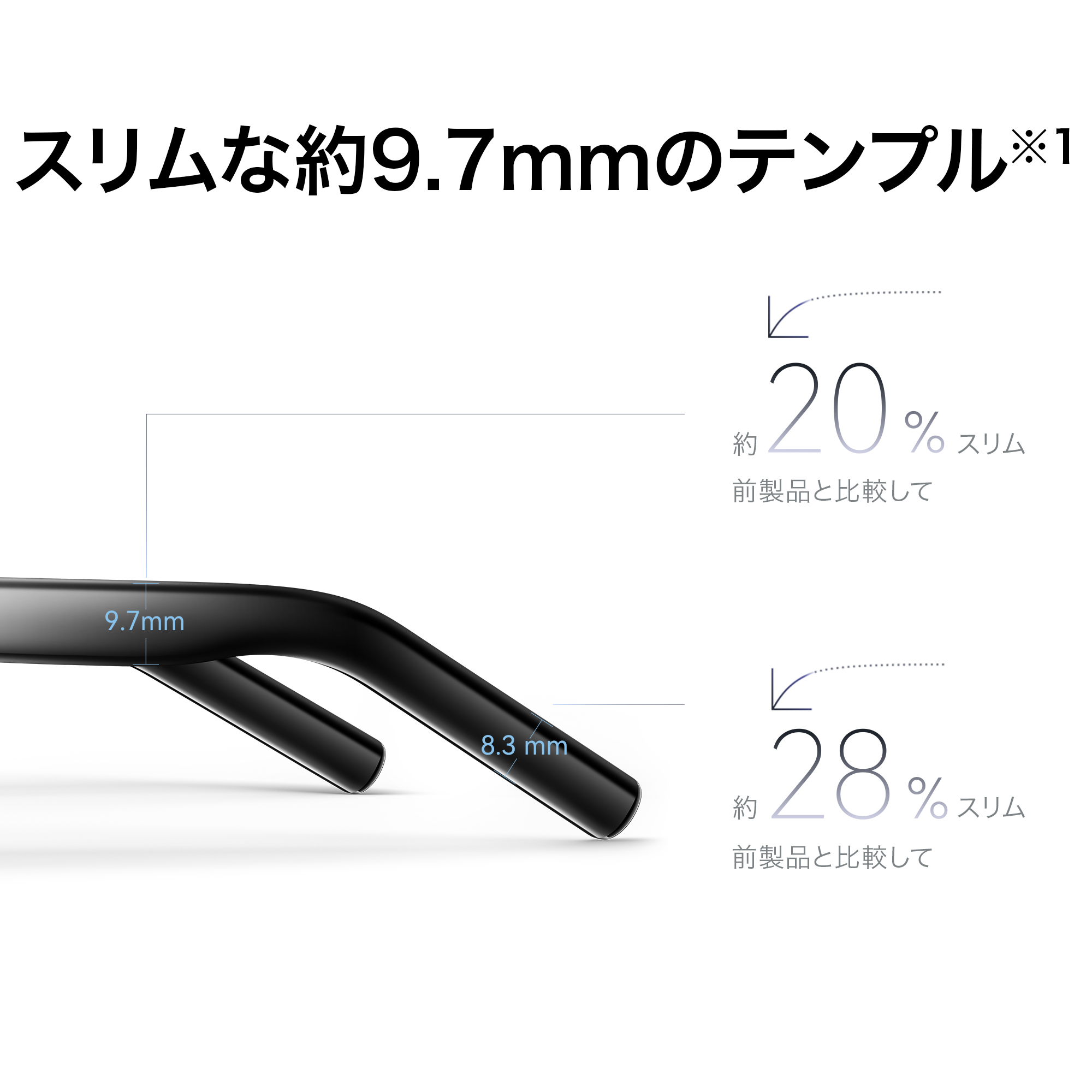 メガネ HUAWEI Eyewear 2 ワイヤレスオーディオグラス ブラック 音漏れ防止 長時間バッテリー 高音質 Android/iOS/Mac/Windows対応 IP54防塵防滴｜huaweistore｜09