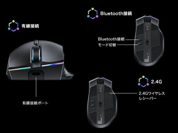 マウス HUAWEI Wireless Mouse GT ゲーミングマウス Qiワイヤレス充電