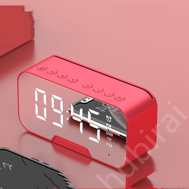 ワイヤレススピーカー Bluetooth 5.0 マイク搭載 ブルートゥース 鏡 ミラー アラーム 目覚まし時計 重低音 FMラジオ対応 スマホスタンド  2021 :hu0705-10:株式会社フビライ - 通販 - Yahoo!ショッピング