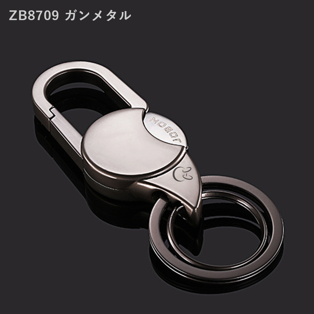 JOBON公式 カラビナフックキーホルダー キーチェーン シンプル メンズ