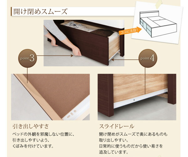 【訳あり・新品】 すのこベッド すのこ ベッド シングルベッド ベッドフレーム ベット 収納 収納付き ゼルトスプリングマットレス付き Bタイプ セミダブル 組立設置付 【EIM2030769700】(74235円)