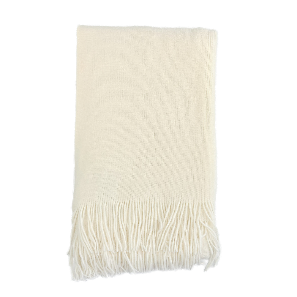 日本製】ふわっととろける ボリュームマフラー 無地 ラッセル