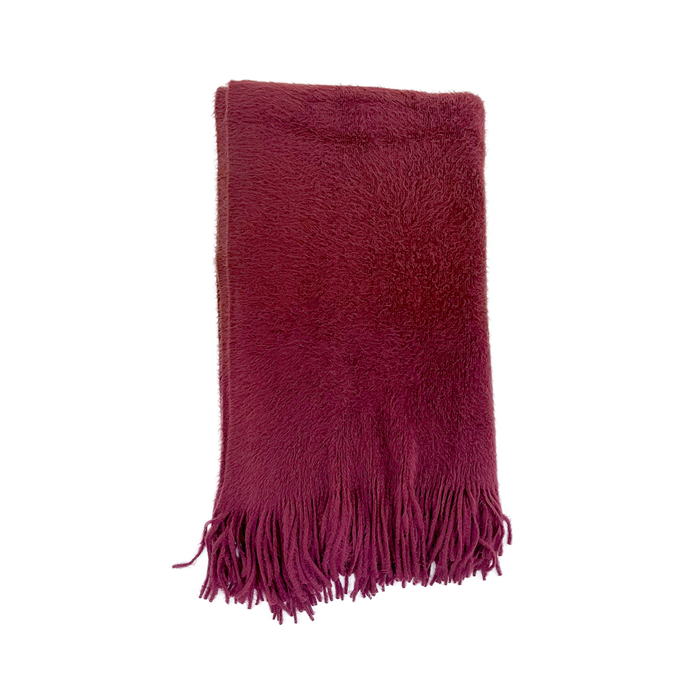 日本製】ふわっととろける ボリュームマフラー 無地 ラッセル