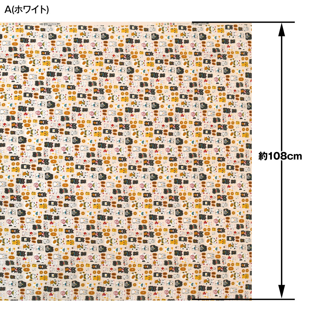 生地 招き猫 108cm巾×1mカット済 布 猫 小判 和柄 昭和レトロ調 巾着袋 小物 前掛け エプロン パッチワーク 裁縫 日本製 綿100% FA100-26M30｜hula-plus｜12