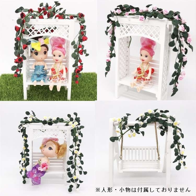 ミニチュア雑貨 ローズフラワーストリング