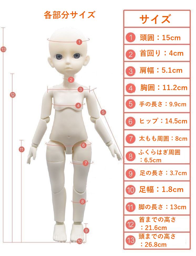 ドールボディ 26cm