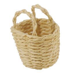 送料無料 ミニチュア 雑貨 編みかご ドールハウス キット カゴ 子供 籠