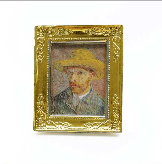 送料無料 ミニチュア 雑貨 名画 絵画 ドールハウス キット 子供 1/12