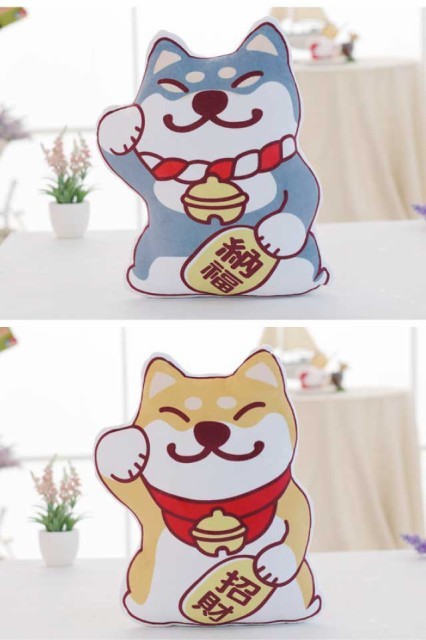 招き犬クッション
