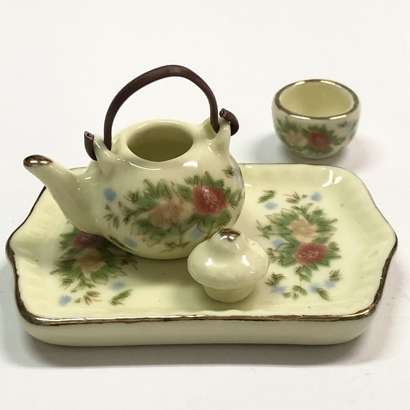 ミニチュア 雑貨 湯呑セット ドールハウス キット 急須 お茶セット