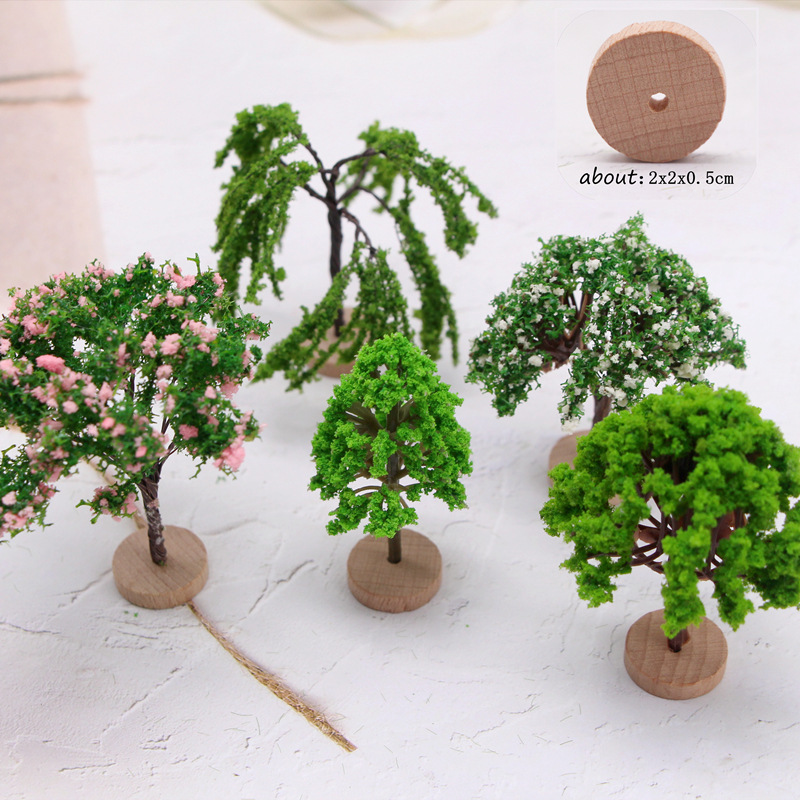 ミニチュア雑貨 緑の木 花木