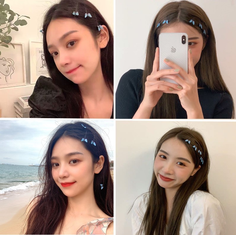青い蝶々 ヘアピン