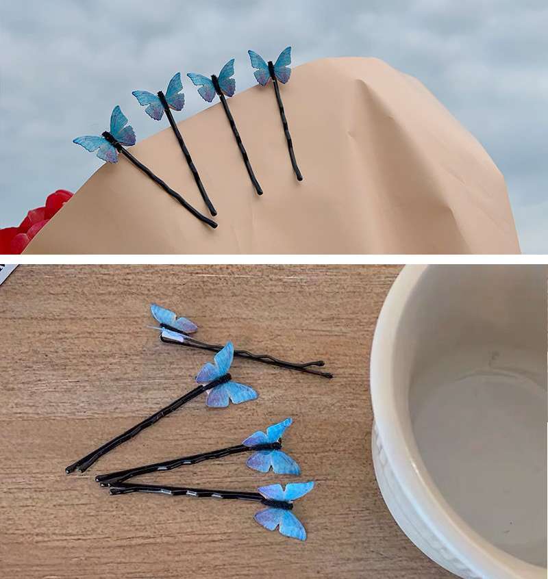 青い蝶々 ヘアピン