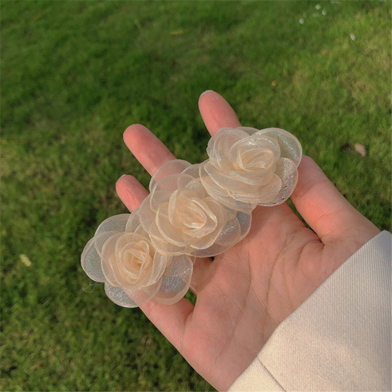 ローズ フラワー バレッタ