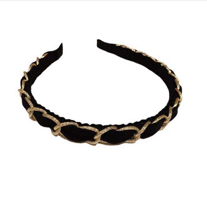 送料無料 ゴールドチェーン カチューシャ チェーンカチューシャ