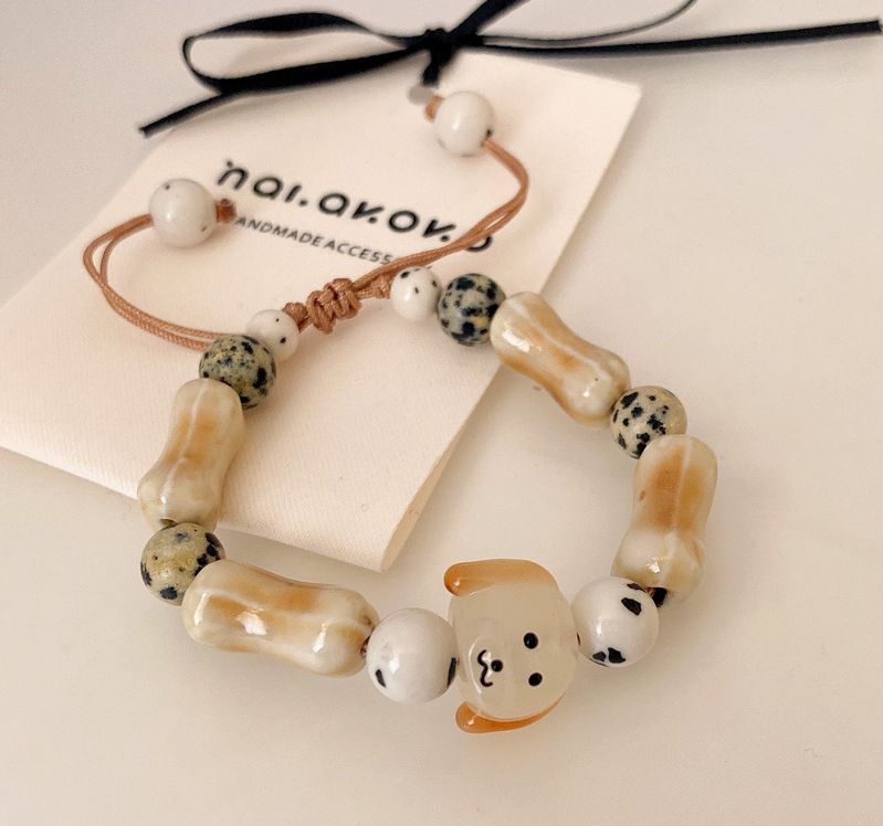 送料無料 わんこ ブレスレット ドッグブレス レディース フリーサイス