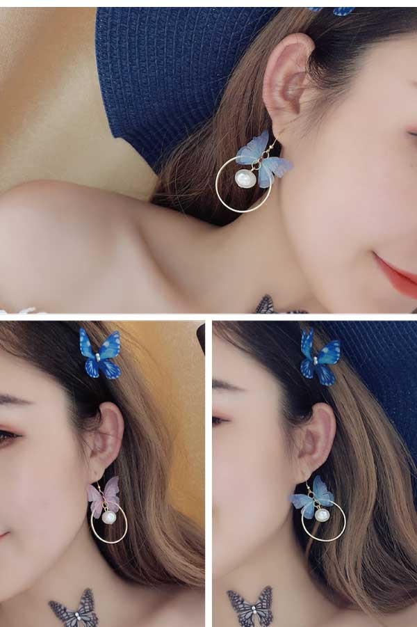 シフォンバタフライ ピアス