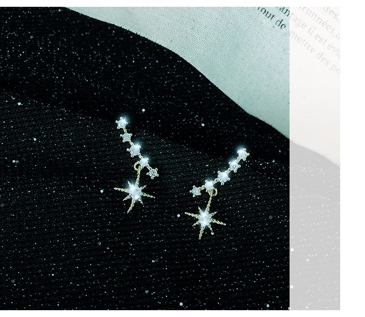 送料無料 キラキラ 星 ピアス ラインストーン アクセサリー イアリング