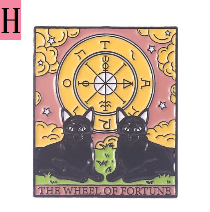 猫 タロットカード ピンバッジ 