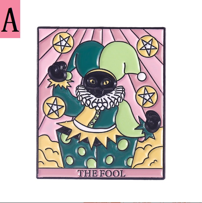 猫 タロットカード ピンバッジ 