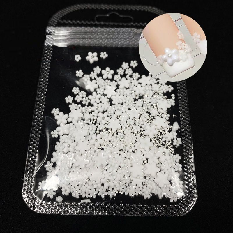 ホワイトフラワー ネイルチップ