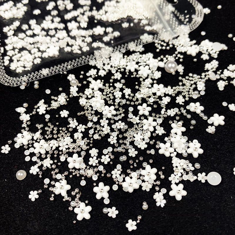 ホワイトフラワー ネイルチップ