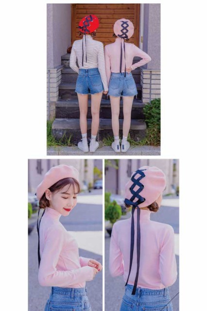 レースアップベレー帽