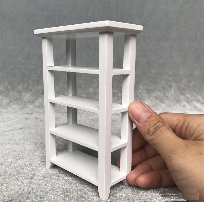 送料無料 ミニチュア 雑貨 棚 ドールハウス キット たな 本棚 飾り棚