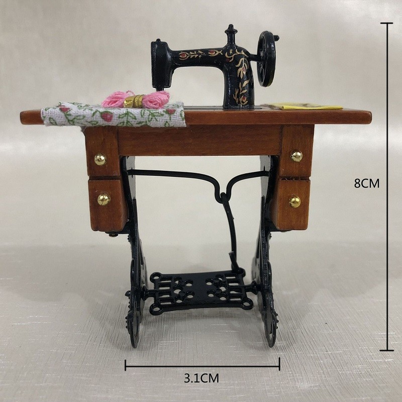 y729◆田舎にありそう◆ ドールハウス 用 ミニチュア アンティーク調 ミシン 送料無料 ミニチュア 雑貨 ミシン カントドールハウス キット 1/12