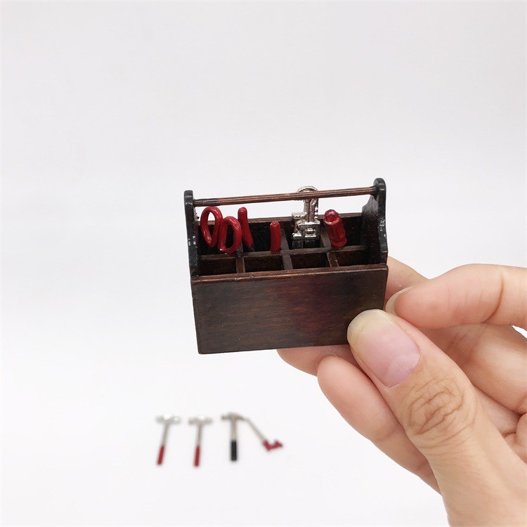 ミニチュア雑貨 瓶 道具箱セット