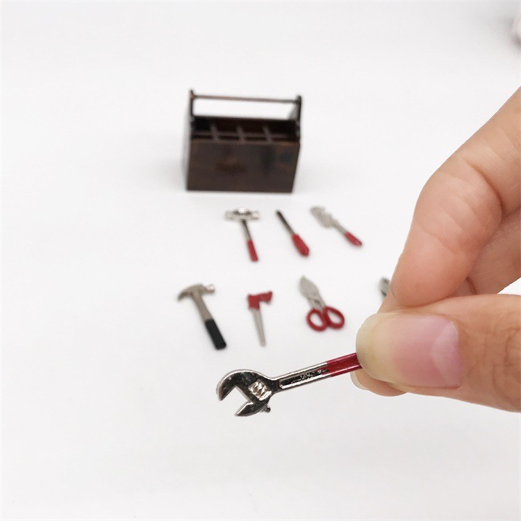 ミニチュア雑貨 瓶 道具箱セット