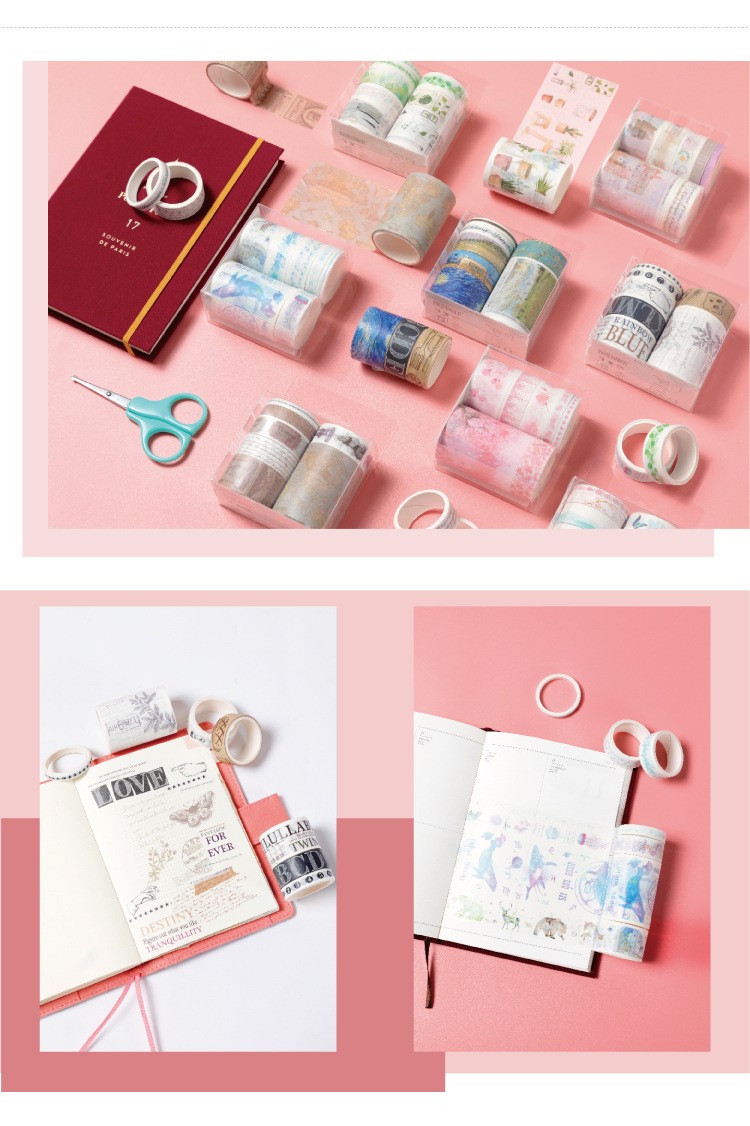 送料無料 マスキングテープ 7個セット クジラ 可愛い ゴッホ 桜 海