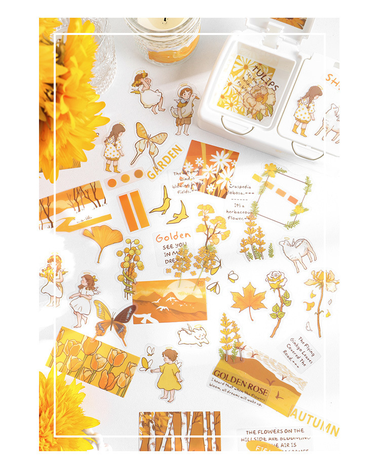 送料無料 少女系 フレークシール ステッカー シール papermore